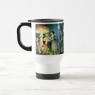 Caneca Térmica Jardim de cogumelo gigante brilhante