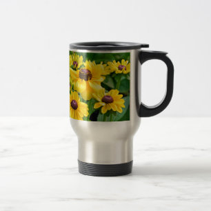 Caneca Térmica Jardim de flores da rudbeckia amarela