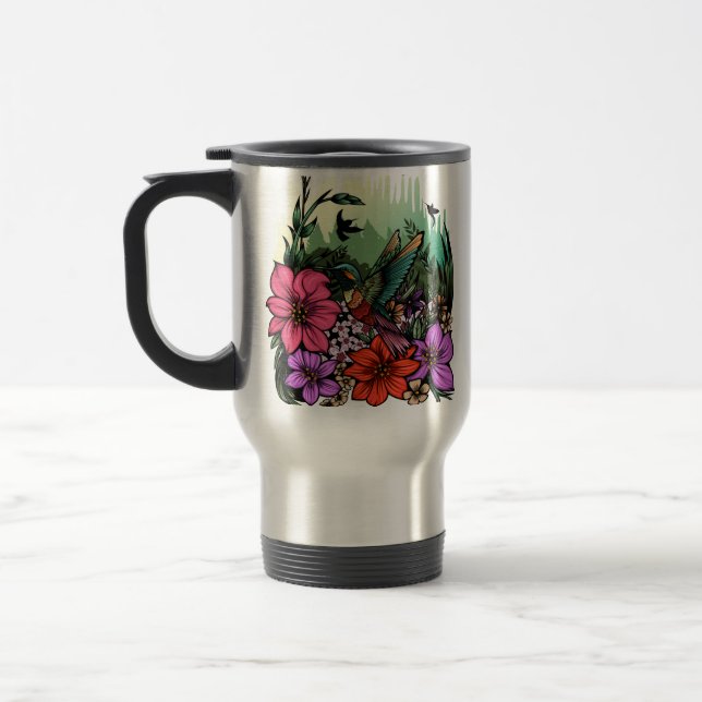 Caneca Térmica Jardim do Hummingbird (Esquerda)