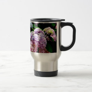 Caneca Térmica Jardim Hydrangea, rosa, azul, floral roxo