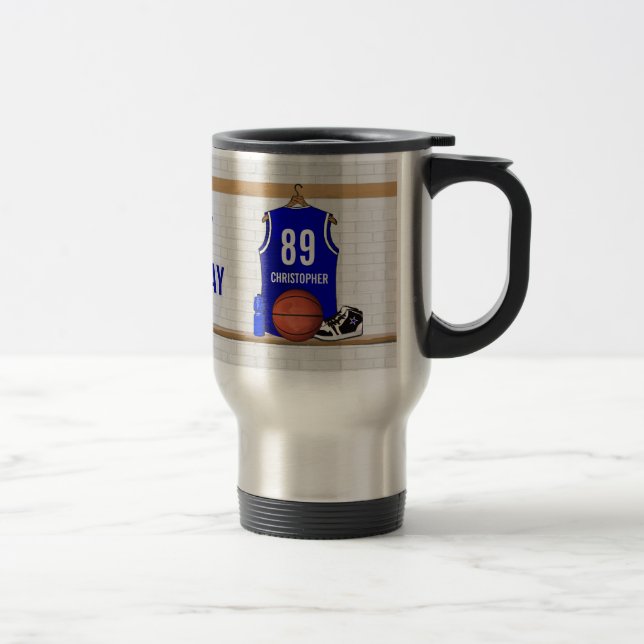 Caneca Térmica Jersey Azul Personalizado (Direita)