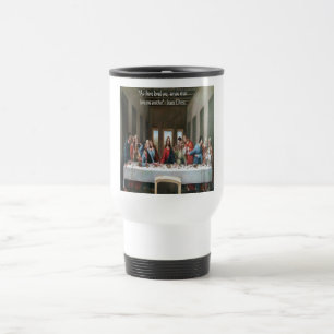 Caneca Térmica Jesus na Última Ceia "Amem-se uns aos outros" Cita
