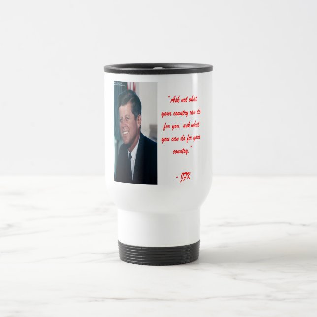 Caneca Térmica JFK & Citação Peçam Não (Centro)