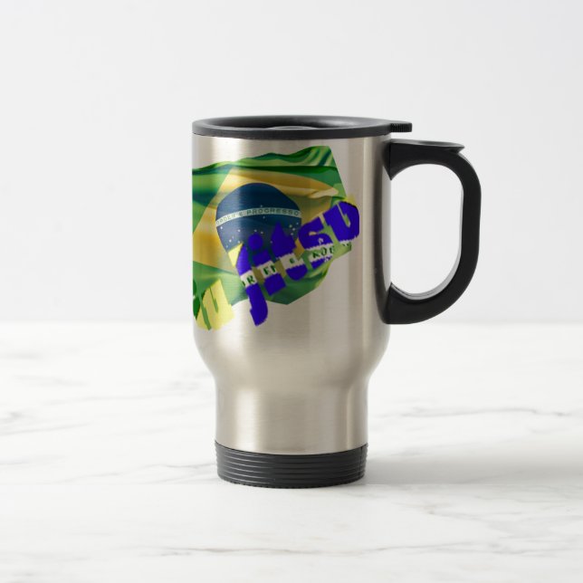 Caneca Térmica Jiu Jitsu com bandeira de Brasil (Direita)