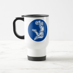 Caneca Térmica Jogador de Basquete Fazendo Design Luz de Slam Dun
