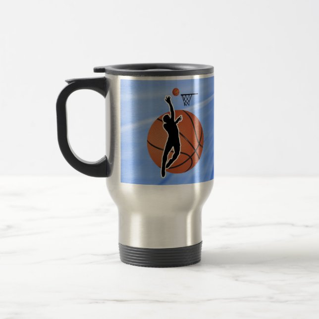 Caneca Térmica Jogador de basquete masculino personalizado (Esquerda)