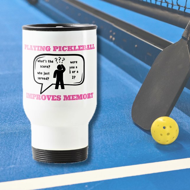 Caneca Térmica Jogar Pickleball melhora a memória de forma engraç (Criador carregado)