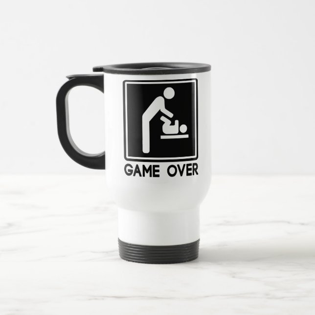 Caneca Térmica Jogo sobre o bebê novo para o pai do pai (Esquerda)