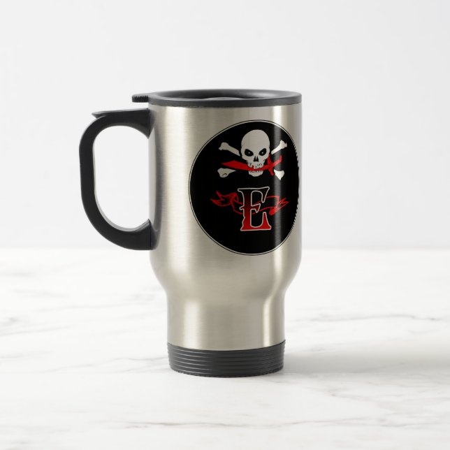 Caneca Térmica Jolly Roger E Monograma Inicial (Esquerda)