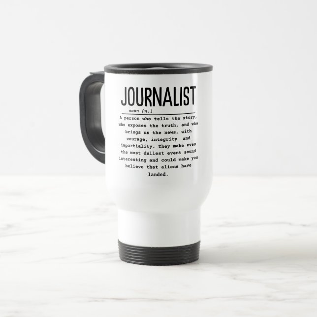 Caneca Térmica Jornalista (Frente Esquerda)