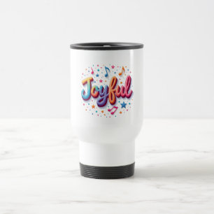 Caneca Térmica Joyful Coffee Mug - Design de Taça de Afirmação Po