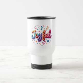 Caneca Térmica Joyful Coffee Mug - Design de Taça de Afirmação Po