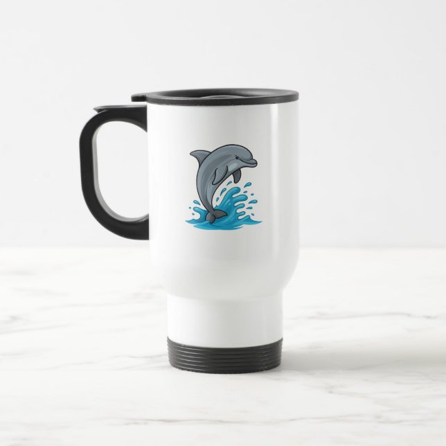 Caneca Térmica Joyful Dolphin Splash - Mug (Esquerda)