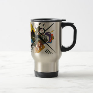 Caneca Térmica Kandinsky Na Pintura Branca De Dois Abstrato
