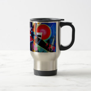 Caneca Térmica Kandinsky na pintura de Abstrato azul