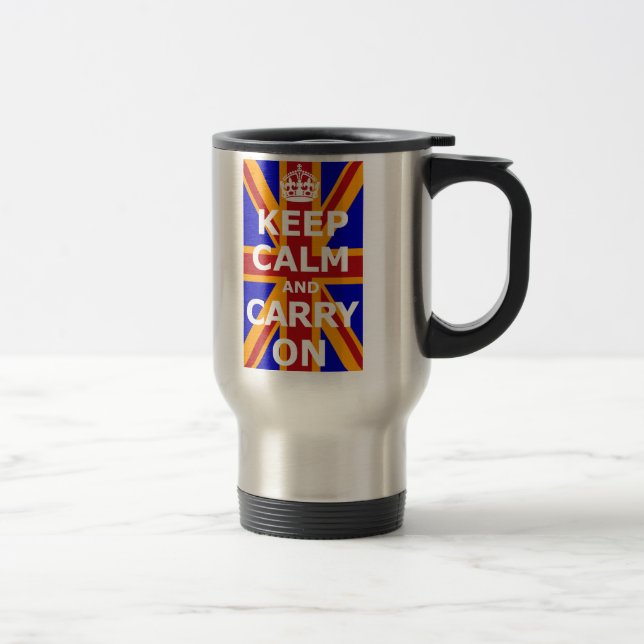 CANECA TÉRMICA KEEP CALM AND CARRY ON (Direita)
