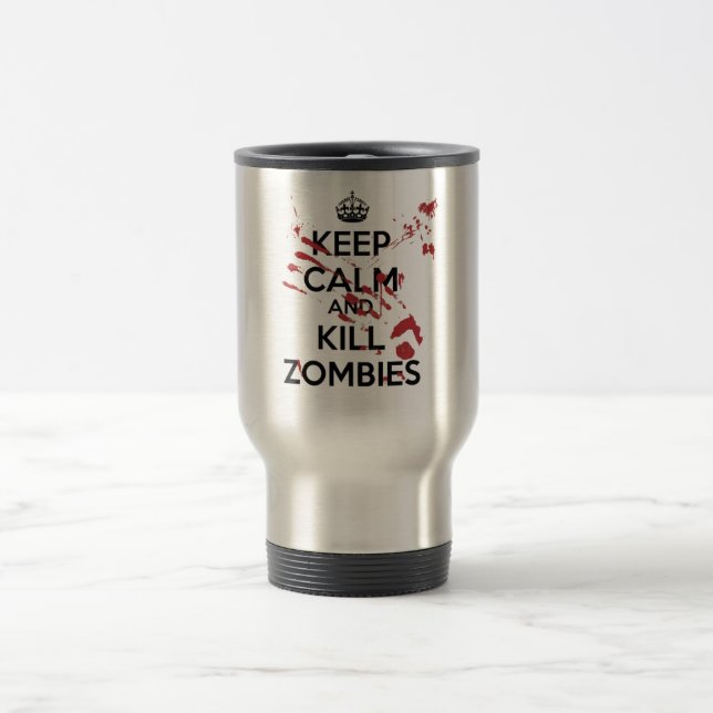 Caneca Térmica Keep Calm and Kill Zombies (Centro)