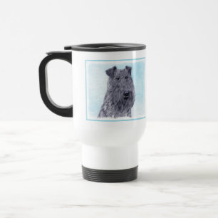 Caneca Térmica Kerry Blue Terrier pintando uma pintura cãozinha o
