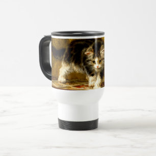 Caneca Térmica Kitten com pintura e escovas