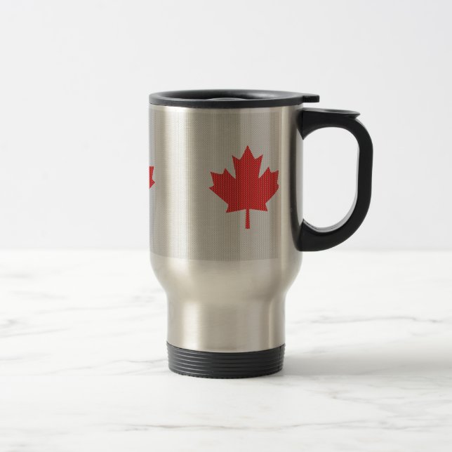 Caneca Térmica Knit Style Maple Leaf Knitting Motif (Direita)