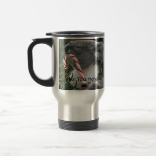 Caneca Térmica Koala - Candy Cane de Natal Australiano