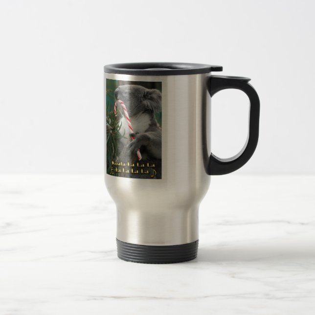 Caneca Térmica Koala De Natal Australiano Com Canas De Candy (Direita)