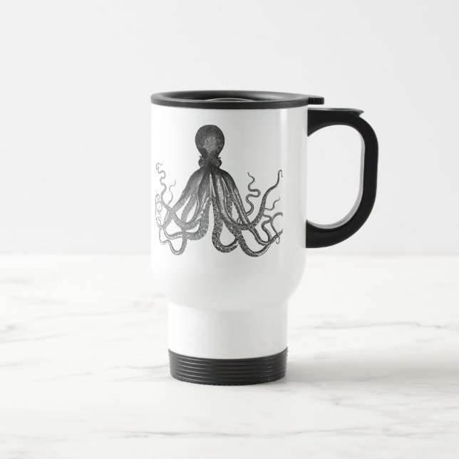 Caneca Térmica Kraken - polvo preto/Cthulhu (Direita)