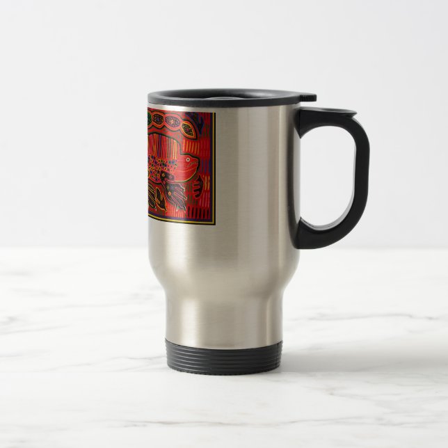 Caneca Térmica Kuna Índio Iguana Mola (Direita)