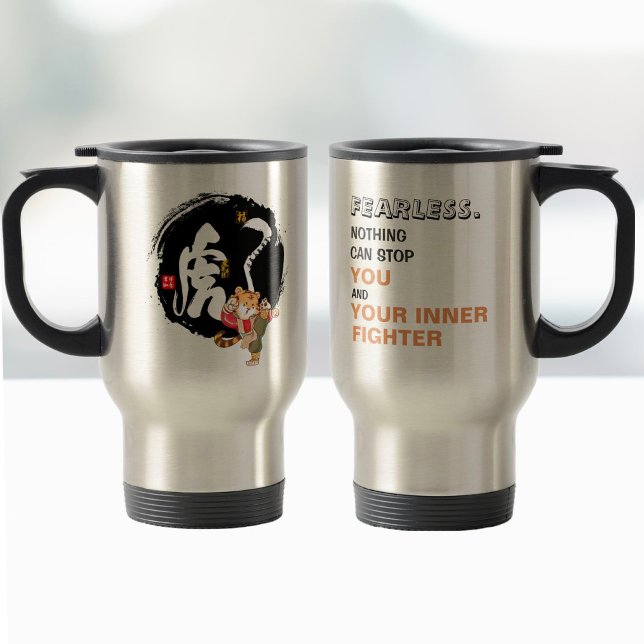 Caneca Térmica Kung Fu Tiger legal Cota Inspiradora Sem Corantes (Criador carregado)