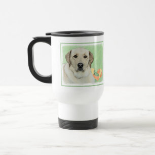 Caneca Térmica Labrador Amarelo - Impressão de Retriever e Tênis