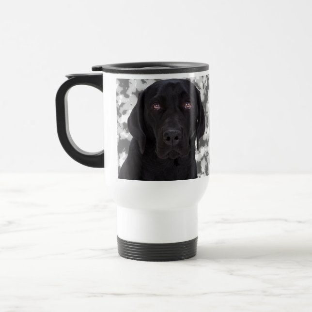 Caneca Térmica Labrador retriever preto (Esquerda)