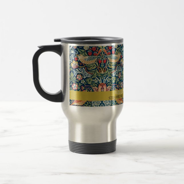 Caneca Térmica Ladrão de morango - Design de William Morris (Esquerda)