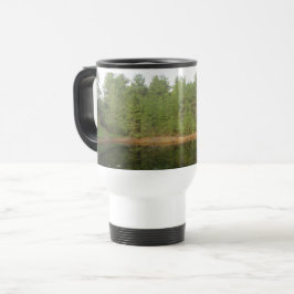 Caneca Térmica Lago de Reflexão da Árvore do Pinheiro