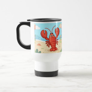 Caneca Térmica Lagosta fofa na praia