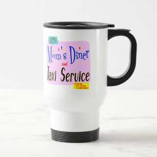 Caneca Térmica Lanchonete e Serviço de Táxi da Mamãe Frase Engraç
