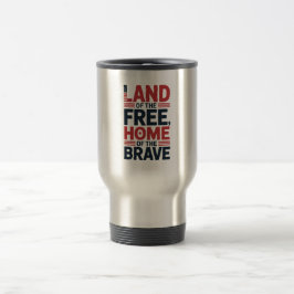 Caneca Térmica Land of the Free | Home of the Brave USA Shirt