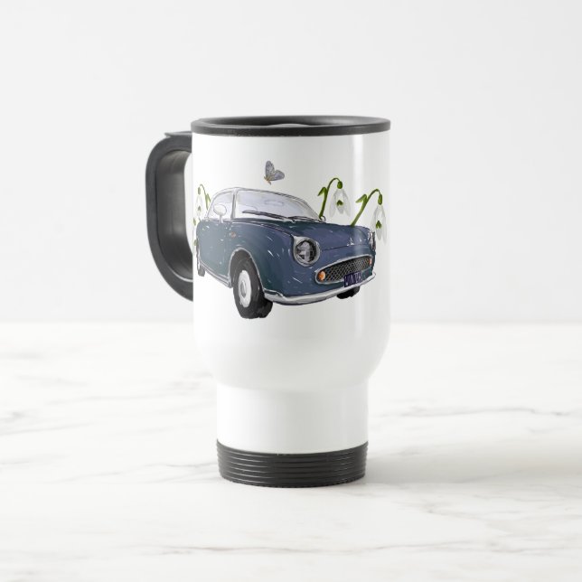 Caneca Térmica Lapis Grey Figaro travel mug - reisbeker (Frente Esquerda)