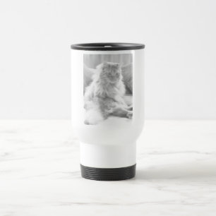 Caneca Térmica Laranja Tabby Kitten/Black & White Photoics