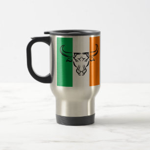 Caneca Térmica Laranja Verde IRLANDESA com LÂMPADA Legal / TAURU