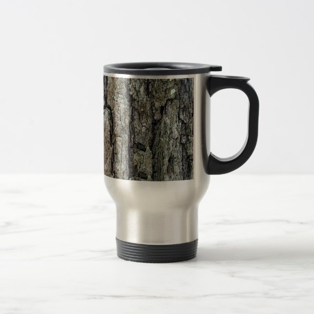 Caneca Térmica Latido de pinheiro velho da natureza com nome (Direita)