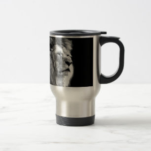 Caneca Térmica Leão branco preto