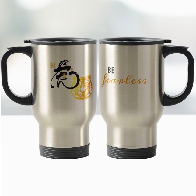 Caneca Térmica Legal dizendo uma citação inspiradora de arte sem  (Criador carregado)