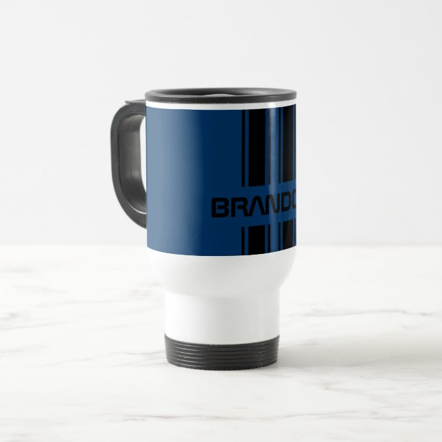 Caneca Térmica Legal Escura Personalizada, Blue Race Escuro, Grev (Frente Esquerda)