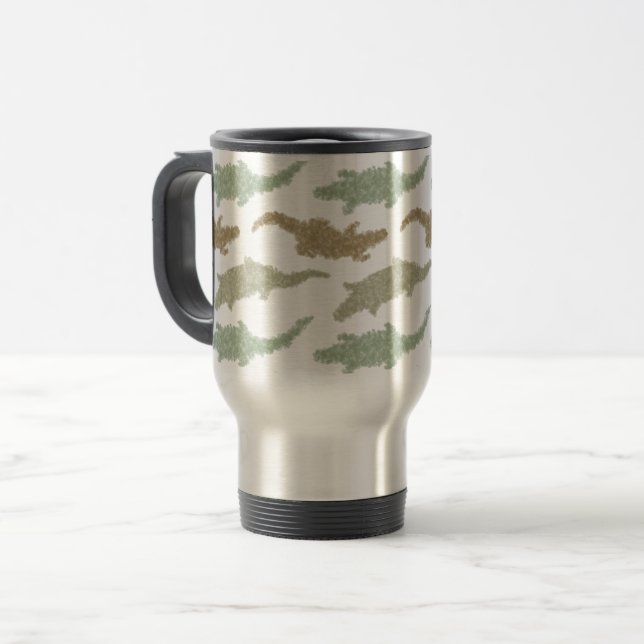 Caneca Térmica Legal jacarés Camo - padrão perfeito. (Frente Esquerda)