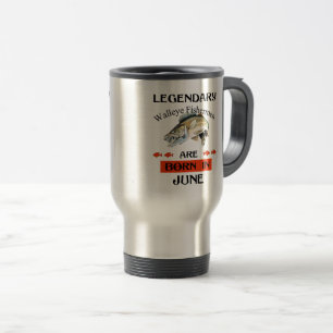 Caneca Térmica Legendário pescador Walleye é Nascer em junho