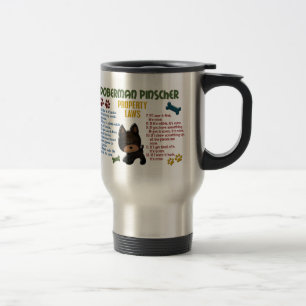 Caneca Térmica Leis 4 da propriedade do Pinscher do Doberman