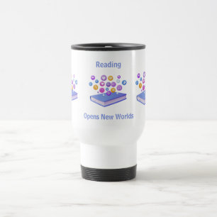 Caneca Térmica LEITURA Abre Novos Mundos Texto Personalizado