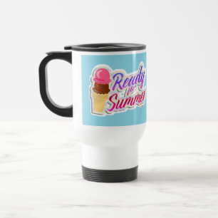 Caneca Térmica Lema de Diversão Neon Pronto para Tratamento Conge
