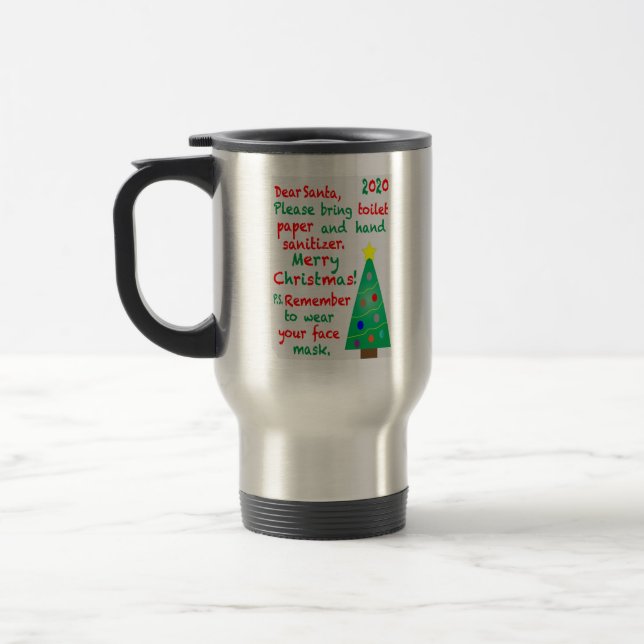 Caneca Térmica Lembrando o Natal de 2020 (Esquerda)