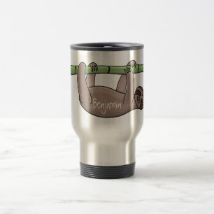 Caneca Térmica Lenta sorridente e bonita na ilustração do desenho